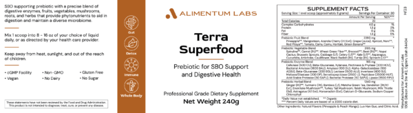TerraSuperfood__label Terra Superfood Prebiotic Powder