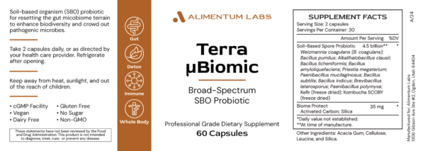 TerraµBiomic_label Terra uBiomic Probiotic