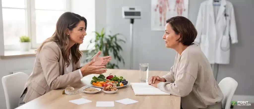 A comprehensive nutrition coaching approach examines nutrition, stress management, environment, toxins, inflammation, cell